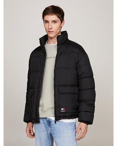 Tommy Hilfiger Pufferjack Met Logo Op De Achterkant - Zwart