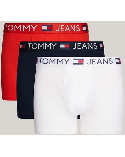 Tommy Hilfiger Lot de 3 boxers Essential à drapeau - Blanc