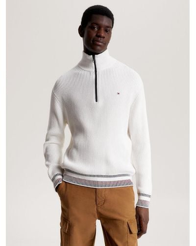 Sweats et pull overs Blanc Tommy Hilfiger pour homme | Lyst