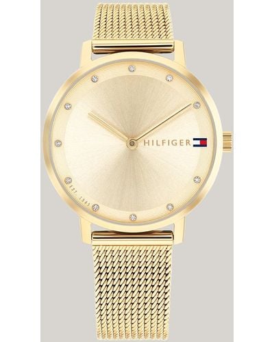 Tommy Hilfiger Ionic Gold-plated Mesh Strap Watch - Metallic