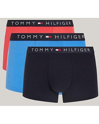 Tommy Hilfiger Set Van 3 Th Original Boxershorts Met Logotaille - Blauw