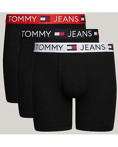 Tommy Hilfiger Pack de 3 bóxers ajustados Essential con logo - Negro