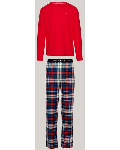 Tommy Hilfiger Th Original Flannel Pyjama Gift Set - Red