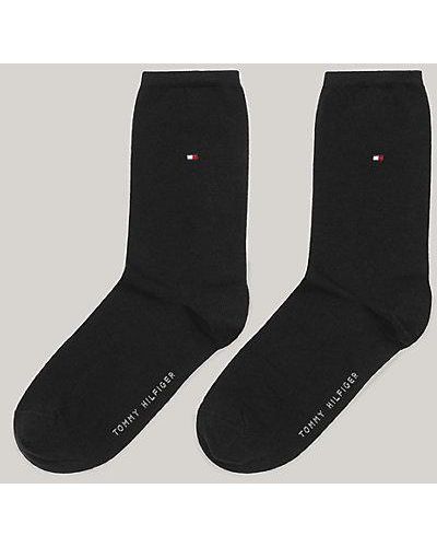 Tommy Hilfiger Set Van 2 Paar Sokken Met Geborduurde Vlag - Zwart