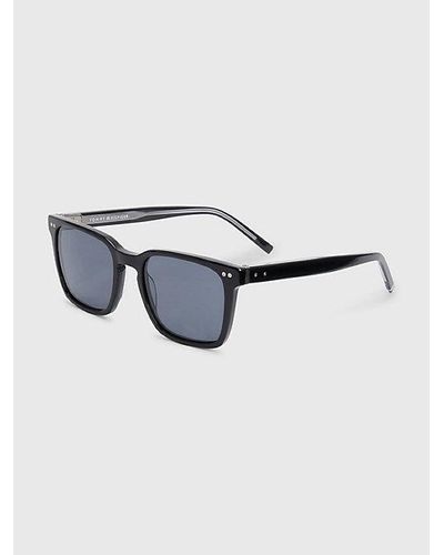 Tommy Hilfiger Rechteckige Sonnenbrille mit Nieten-Detail - Blau