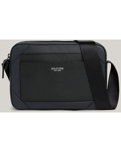 Tommy Hilfiger Logo Small Leather Camera Bag - Black