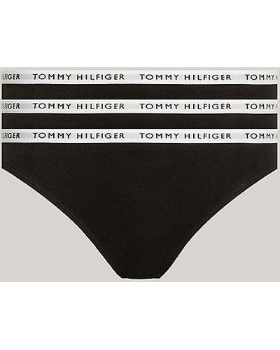 Tommy Hilfiger Pack de 3 braguitas con logo - Negro
