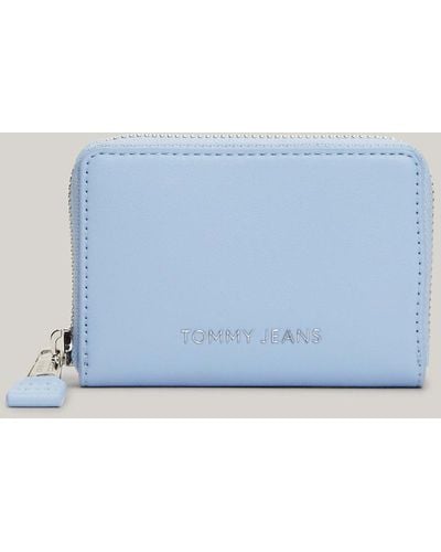 Tommy Hilfiger Petit portefeuille Essential zippé à logo - Bleu