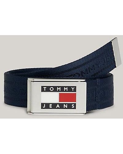 Tommy Hilfiger Cinturón Heritage con hebilla deslizante - Azul