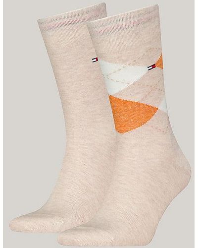 Tommy Hilfiger Pack de 2 pares de calcetines de rombos - Neutro