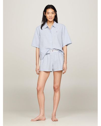 Tommy Hilfiger Pyjama short et T-shirt Original - Blanc