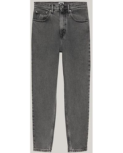 Tommy Hilfiger Curve Ultra High Rise Tapered Mom Jeans - Grijs