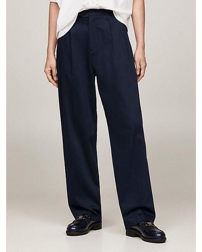 Tommy Hilfiger Pantalón chino recto de corte amplio - Azul