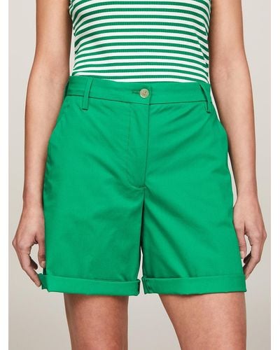 Tommy Hilfiger Mom Fit Chino Shorts - Green