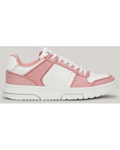 Tommy Hilfiger The Brooklyn Mixed Texture Trainers - Pink