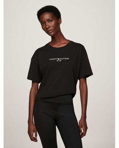 Tommy Hilfiger T-shirt de sport Essential TH Cool - Noir