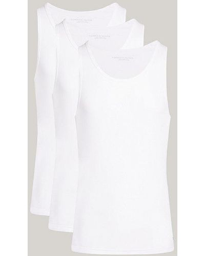 Tommy Hilfiger Pack de 3 camisetas de tirantes Essential - Blanco