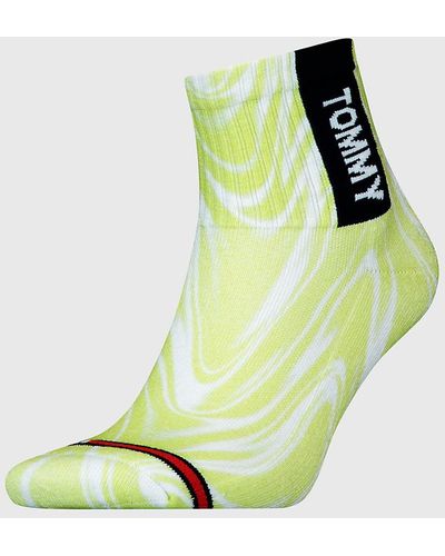 Tommy Hilfiger Chaussettes courtes côtelées motif tourbillon - Vert