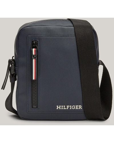 Tommy Hilfiger Essential Pique Small Reporter Bag - Blue