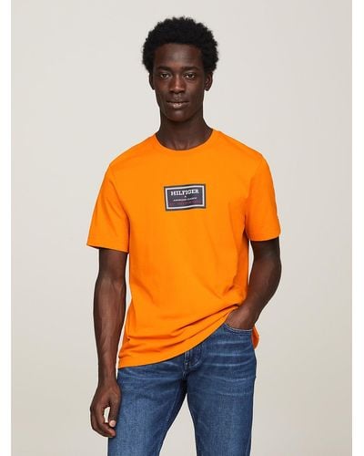Tommy Hilfiger T-shirt en jersey à logo imprimé - Orange