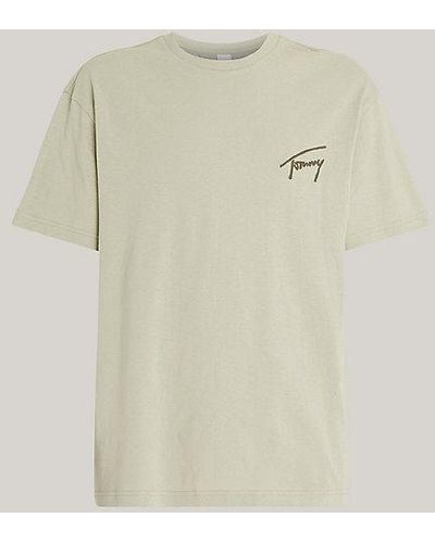 Tommy Hilfiger T-shirt Met Ronde Hals En Logo - Naturel