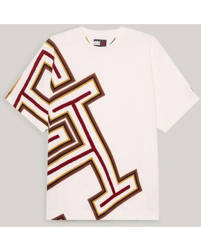 Tommy Hilfiger Tommy X Pendleton Valley Stripe Th Monogram Boxy T-shirt - Natural