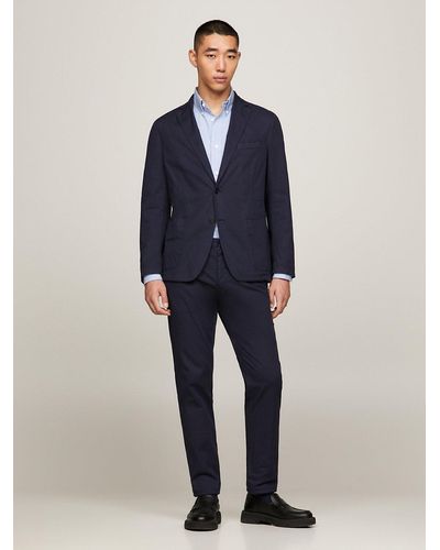 Tommy Hilfiger Broken Twill Two-piece Slim Fit Suit - Blue