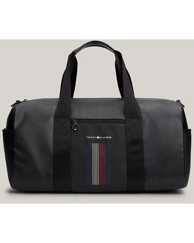 Tommy Hilfiger Removable Strap Logo Duffel Bag - Black