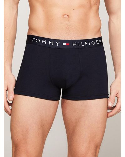 Tommy Hilfiger Lot de 3 boxers TH Original à ceinture à logo - Bleu