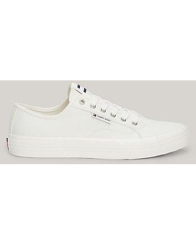 Tommy Hilfiger Lace-up Canvas-Sneaker - Natur