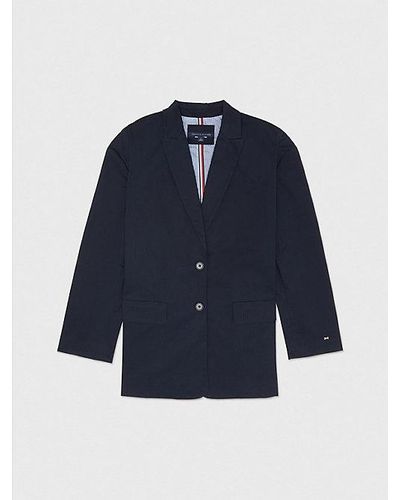 Tommy Hilfiger Adaptive Relaxed Boyfriend Fit Blazer - Blauw