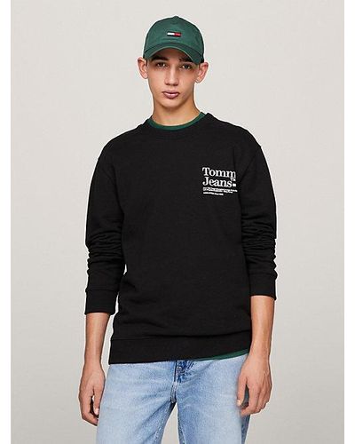 Tommy Hilfiger Modern Fleece Sweatshirt Met Logo - Zwart