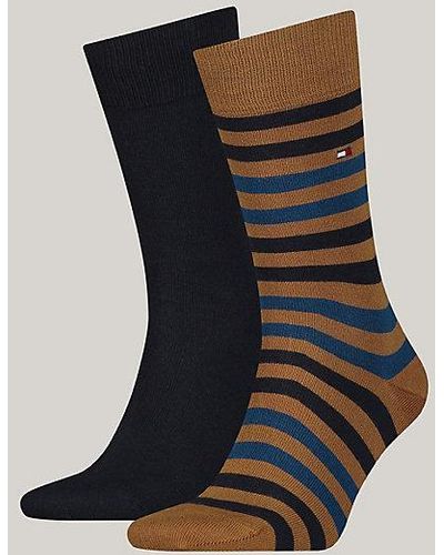 Tommy Hilfiger Pack de 2 pares de calcetines con rayas dúo - Negro