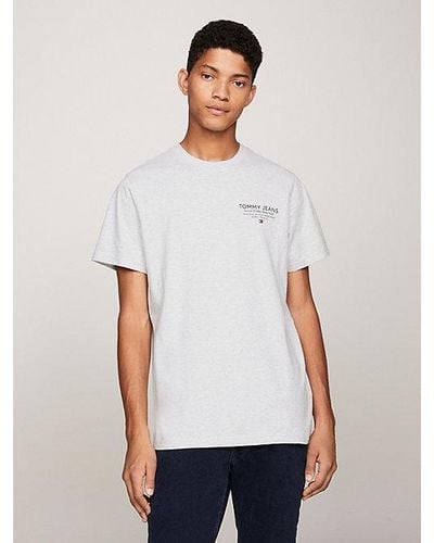 Tommy Hilfiger Camiseta Essential con logo gráfico - Blanco