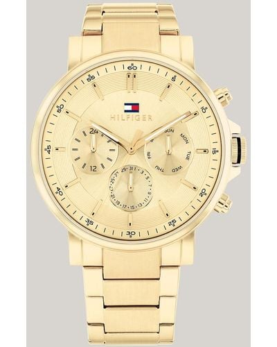 Tommy Hilfiger Ionic Gold-plated Chain-link Strap Watch - Metallic