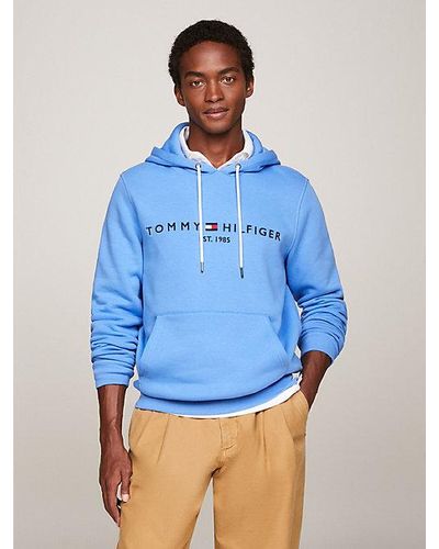 Tommy Hilfiger Regular Fit Hoodie Met Geborduurd Logo - Blauw