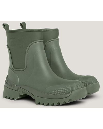 Tommy Hilfiger Rubberised Cleat Mid Boots - Green