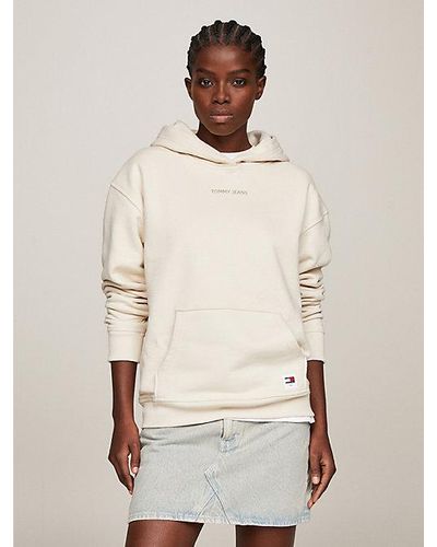 Tommy Hilfiger Sudadera Classics amplia con capucha y logo - Neutro