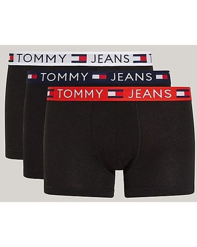 Tommy Hilfiger Set Van 3 Essential Boxershorts Met Logo - Zwart