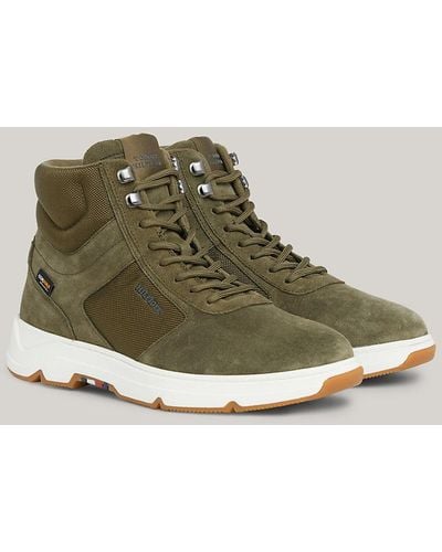 Tommy Hilfiger Cordura® Leather Lace-up Hybrid Ankle Boots - Green