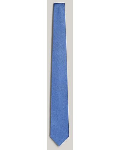 Tommy Hilfiger Corbata de seda tejida - Azul