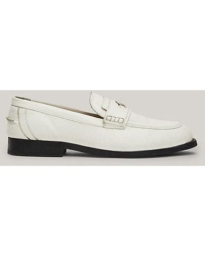 Tommy Hilfiger Mocasines de piel con picado Crest Classics - Multicolor