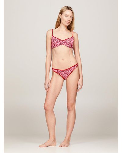 Tommy Hilfiger Print Balconette Bikini Top - Pink