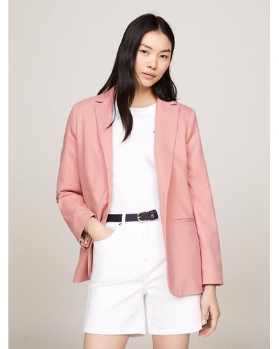 Tommy Hilfiger Single Breasted One-button Blazer - Pink
