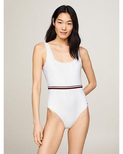 Tommy Hilfiger Traje de baño Global Stripe - Blanco