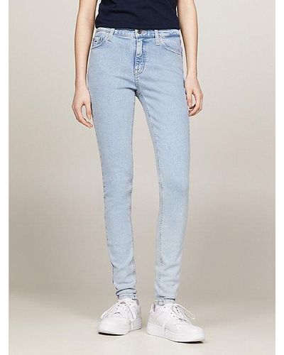 Tommy Hilfiger Nora Skinny Jeans mit mittelhohem Bund - Blau