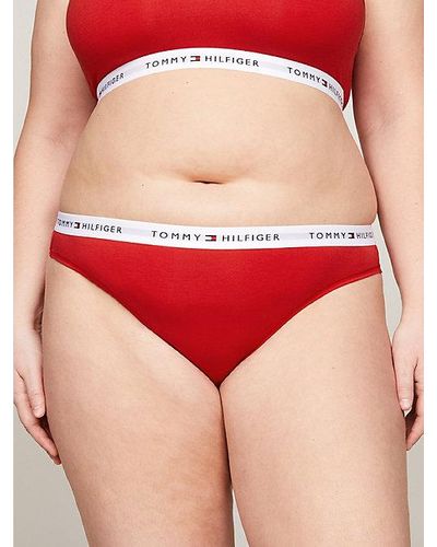 Tommy Hilfiger Curve Tommy Icons String Met Logotaille - Rood