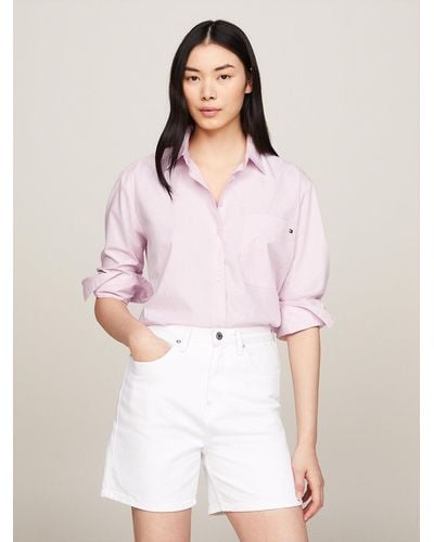 Tommy Hilfiger Essential Relaxed Poplin Shirt - Pink