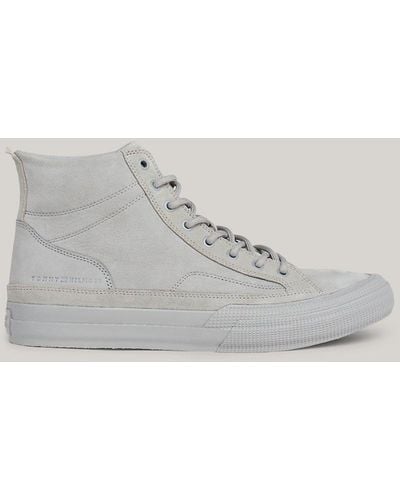 Tommy Hilfiger Premium Nubuck Leather High-top Trainers - Multicolour