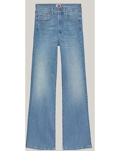 Tommy Hilfiger Curve Sylvia High Rise Flared Jeans - Blauw